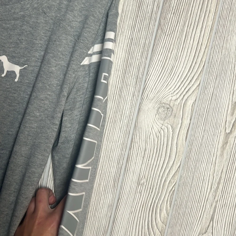 PINK Victoria's Secret Heather Gray 3/4 Sleeve Size Large - Picture 3 of 5